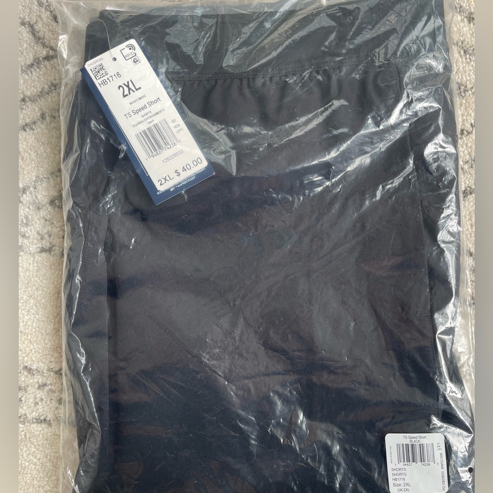 Men's Black Reebok Speed Short, 2XL